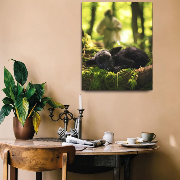 Lamb in all Seasons Canvas Wall Art
