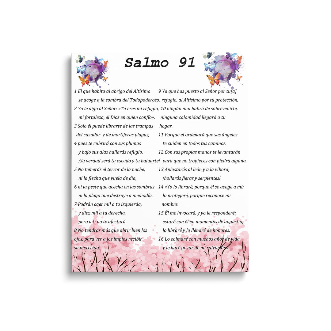 Salmo 91 En Español Para Pared, Psalm 91 Wall Art