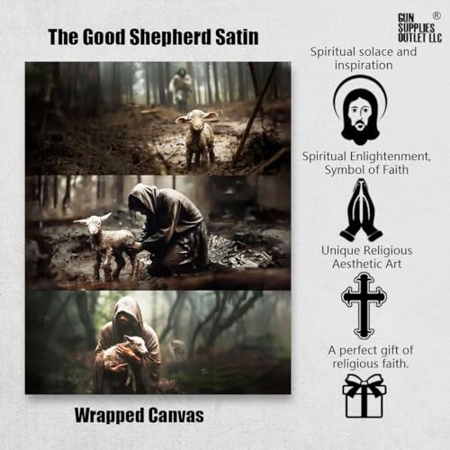 Jesus and Lamb Canvas Wall Art