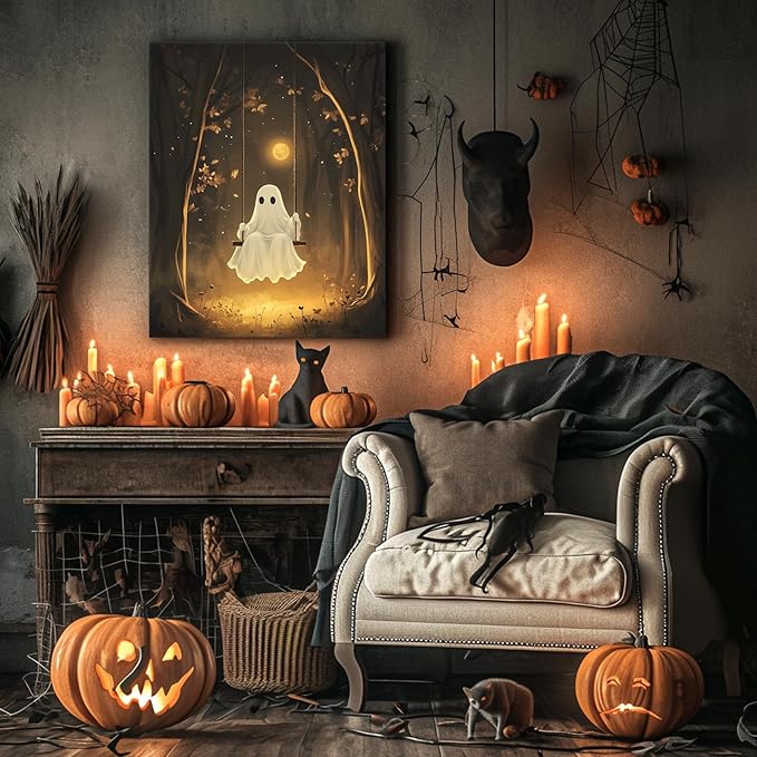 Ghost Holding Candles