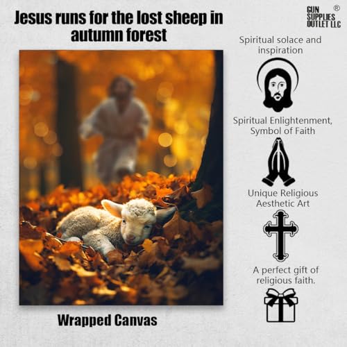 Lamb in all Seasons Canvas Wall Art