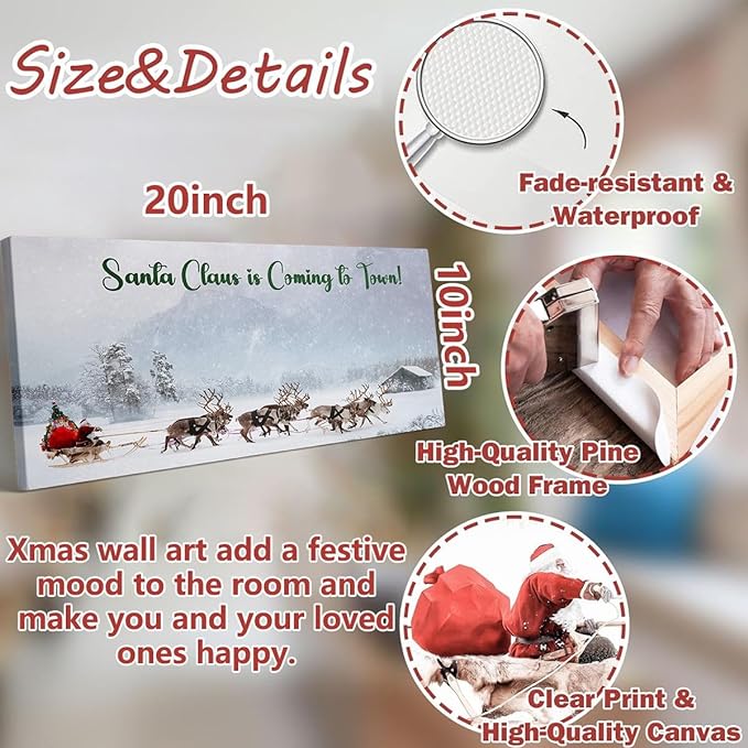 Santa Claus Sleigh and Reindeer
