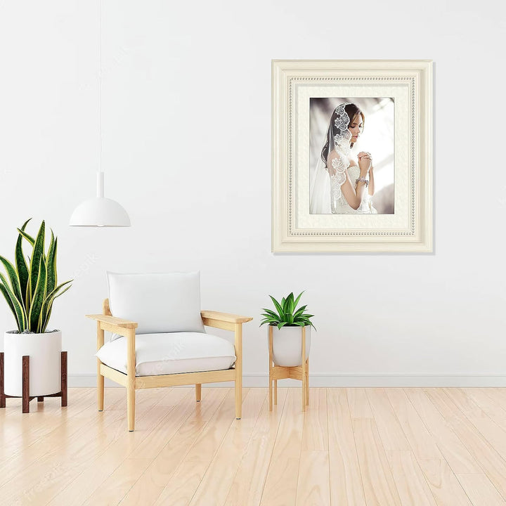 Classic Retro Picture Frame with MDF Wood Mat & Plexiglass Front 3 Colors Style 1