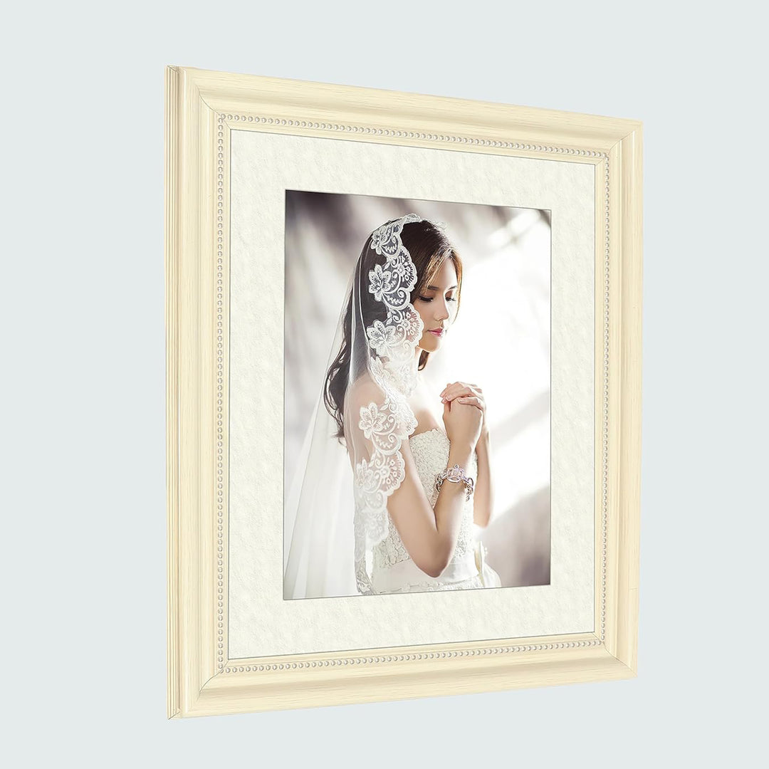 Classic Retro Picture Frame with MDF Wood Mat & Plexiglass Front 3 Colors Style 1