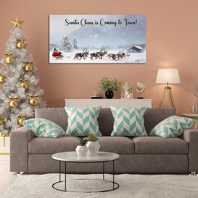 Santa Claus Sleigh and Reindeer
