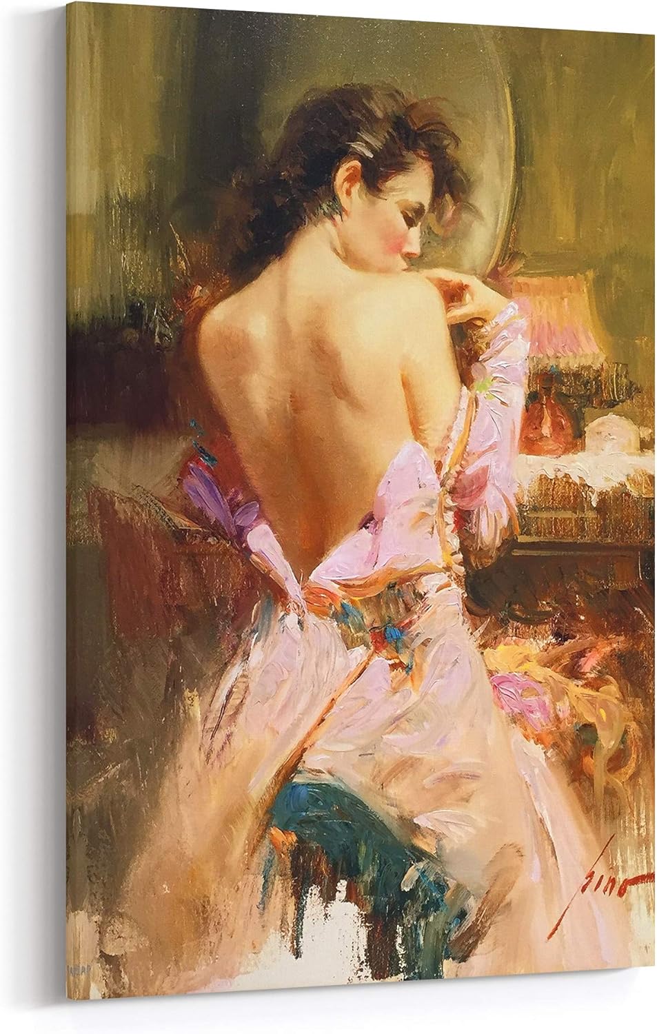 Sexy Woman Canvas Wall Art (style 12)