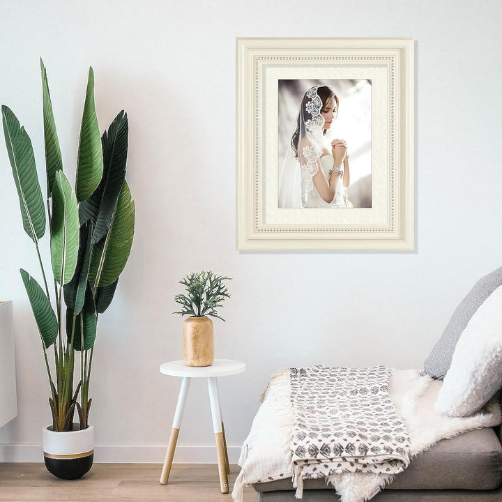 Classic Retro Picture Frame with MDF Wood Mat & Plexiglass Front 3 Colors Style 1