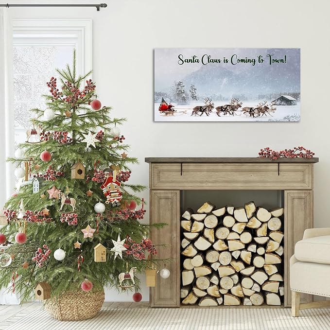 Santa Claus Sleigh and Reindeer