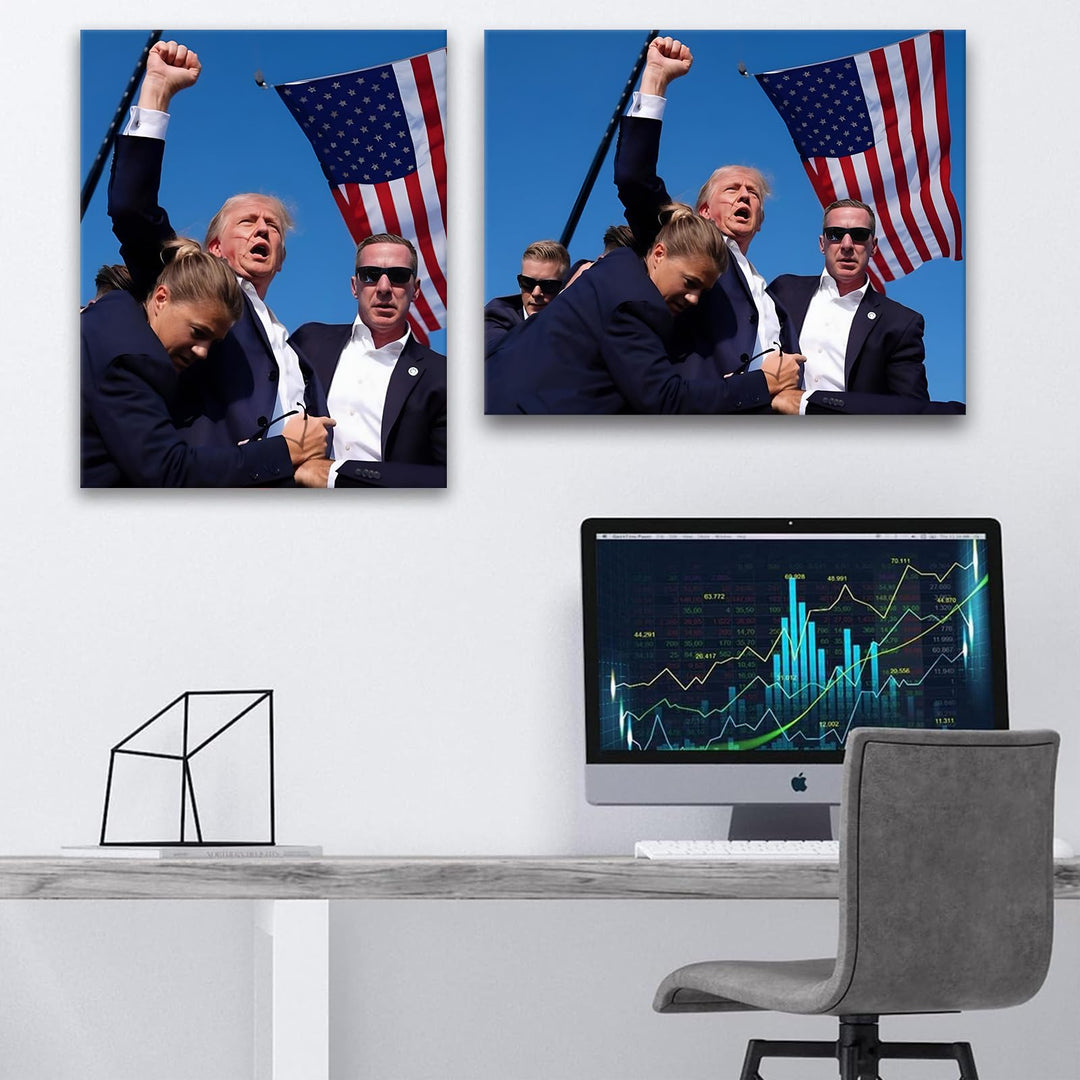 Donald Trump July 13, 2024 Keep Fighting Fist Pump Framed Photo