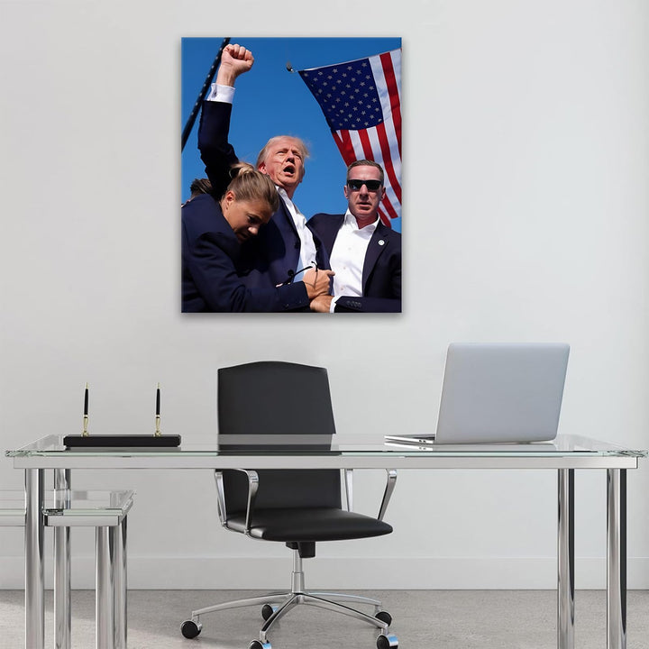 Donald Trump July 13, 2024 Keep Fighting Fist Pump Framed Photo