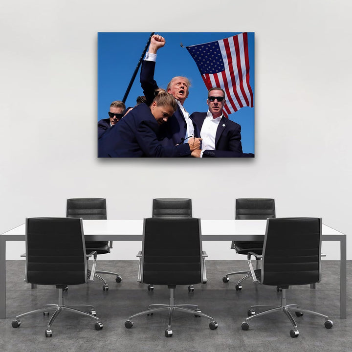 Donald Trump July 13, 2024 Keep Fighting Fist Pump Framed Photo