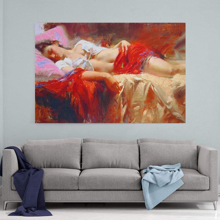 Sexy Woman Canvas Wall Art (style 8)