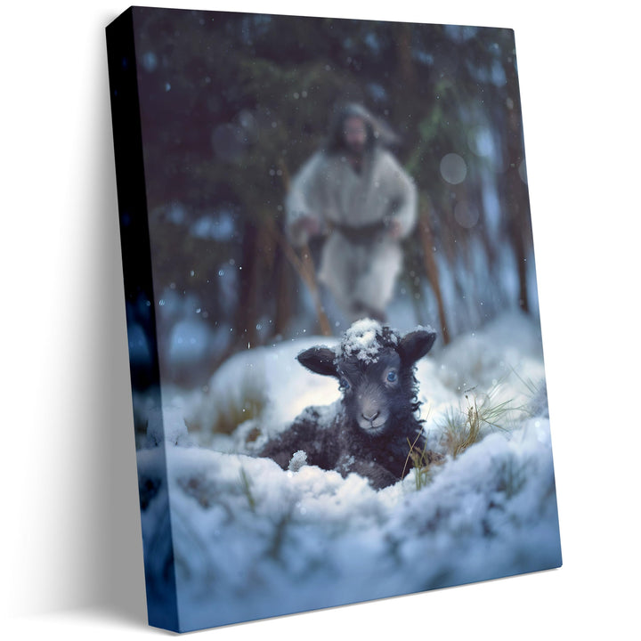 Lamb in all Seasons Canvas Wall Art