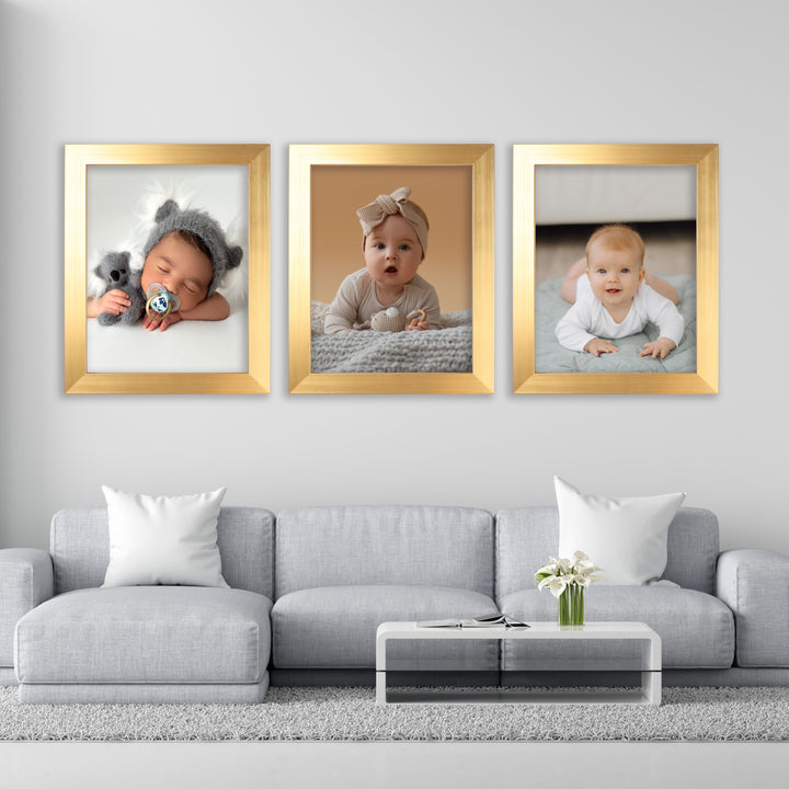 Classic Retro Picture Frame with MDF Wood Mat & Plexiglass Front 3 Colors Style 5