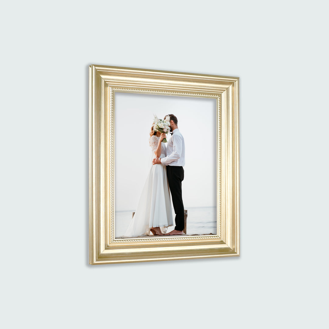 Classic Retro Picture Frame with MDF Wood Mat & Plexiglass Front 2 Colors Style 4