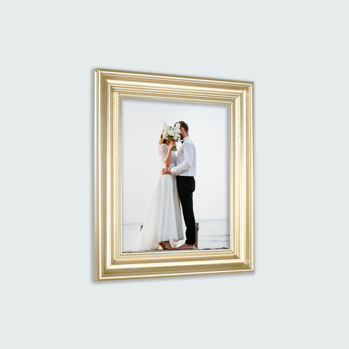 Classic Retro Picture Frame with MDF Wood Mat & Plexiglass Front 2 Colors Style 4