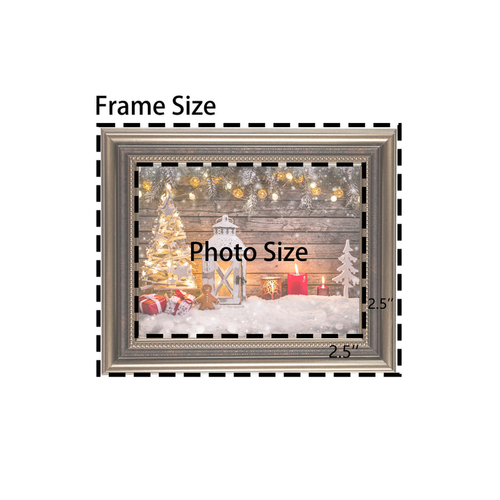 Classic Retro Picture Frame with MDF Wood Mat & Plexiglass Front 3 Colors Style 1