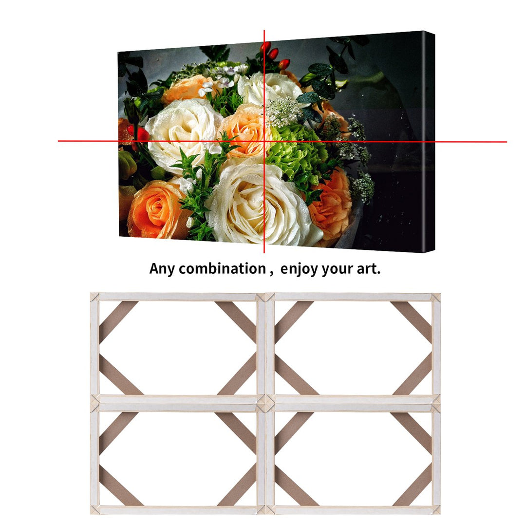 Customized Sized DIY Solid Wood Canvas Frame Kit For Oil Painting & Wall Art - Easy to Build Canvas Stretching Bar System