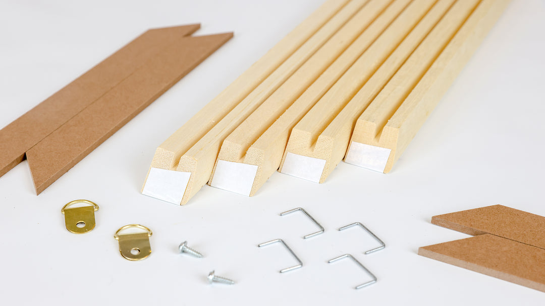 Customized Sized DIY Solid Wood Canvas Frame Kit For Oil Painting & Wall Art - Easy to Build Canvas Stretching Bar System