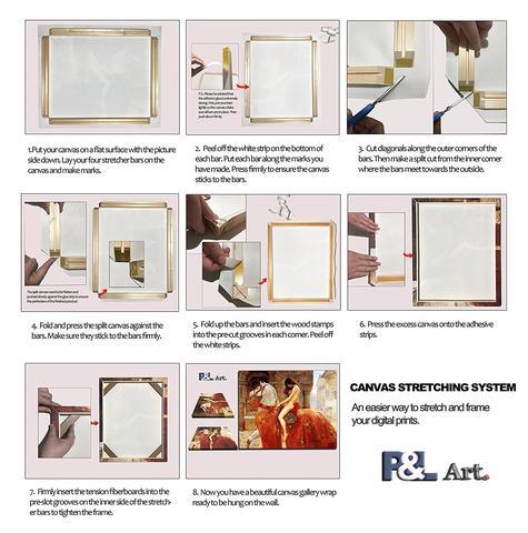 DIY Solid Wood Canvas Frame Kit For Oil Painting & Wall Art - Easy to Build Canvas Stretching Bar System