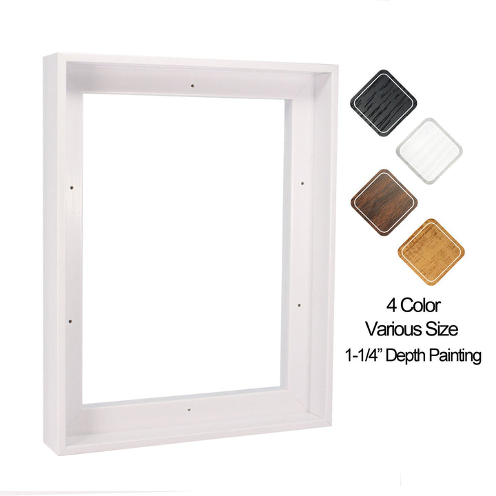 Floating Frame for Finished Canvas Painting 1-1/4" Deep, (4 Color) Picture Art Wall Decor