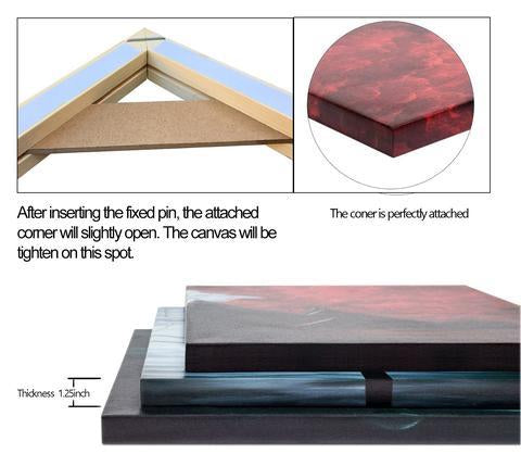 DIY Solid Wood Canvas Frame Kit For Oil Painting & Wall Art - Easy to Build Canvas Stretching Bar System