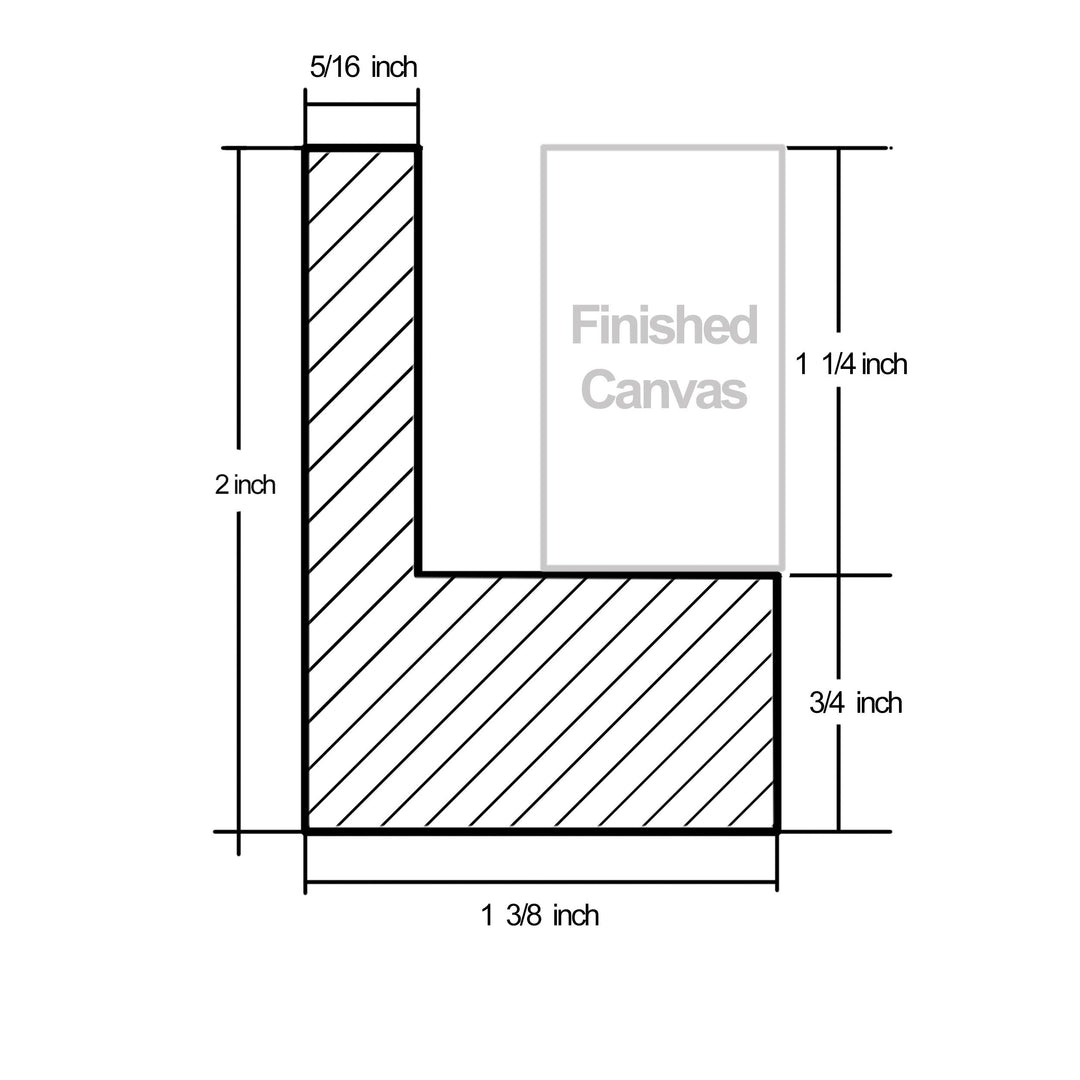 Floating Frame for Finished Canvas Painting 1-1/4" Deep, (4 Color) Picture Art Wall Decor