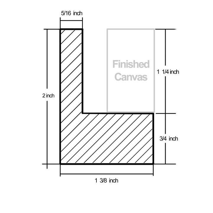 Floating Frame for Finished Canvas Painting 1-1/4" Deep, (4 Color) Picture Art Wall Decor