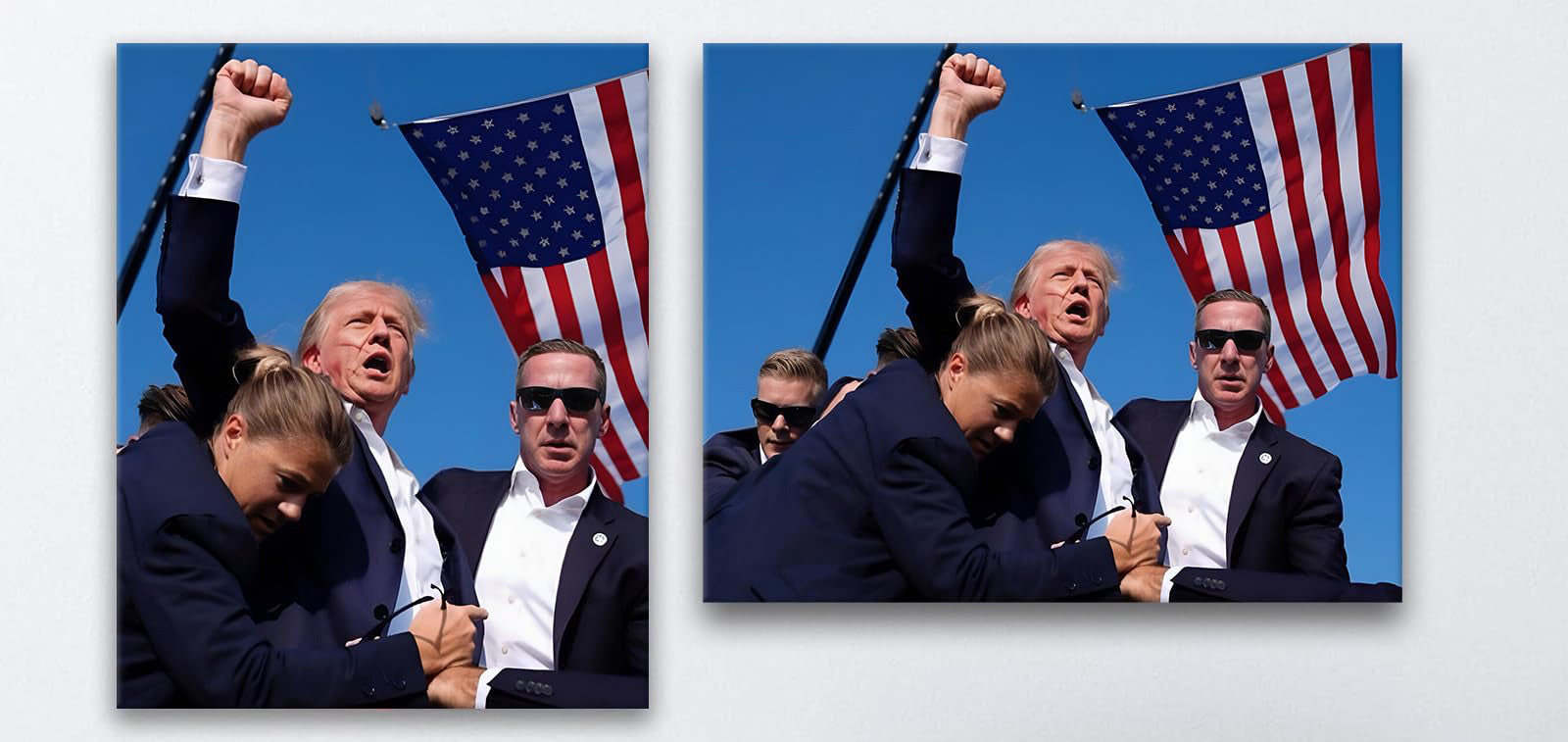 Donald Trump July 13, 2024 Keep Fighting Fist Pump Framed Photo