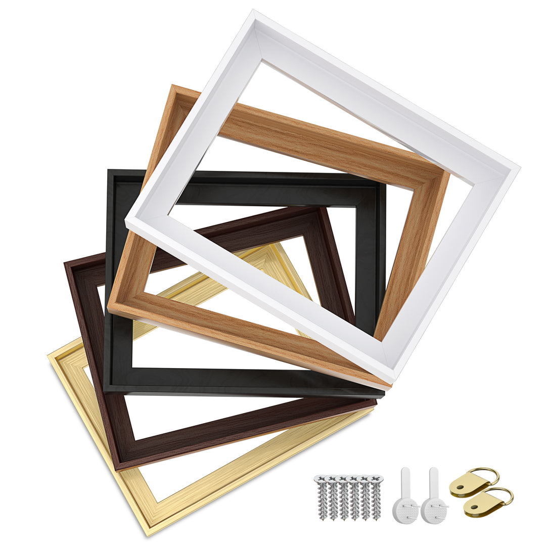 Canvas Floating Frame for Finished Canvas Artwork, Oil Painting Floater Frame for 1.25 Inch Deep Canvas, Gallery Style Picture Frame for Wall Decor with Mounting Hardware