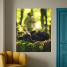 Lamb in all Seasons Canvas Wall Art
