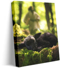 Lamb in all Seasons Canvas Wall Art