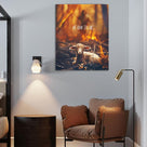Jesus and Lamb Canvas Wall Art