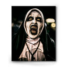 Demonic Nun Horror Halloween Canvas Wall Art – Terrifying Religious Horror Decor