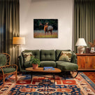 Majestic Elk in the Wild Woodland Canvas Wall Art