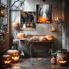 Spooky Ghost in Pumpkin Garden