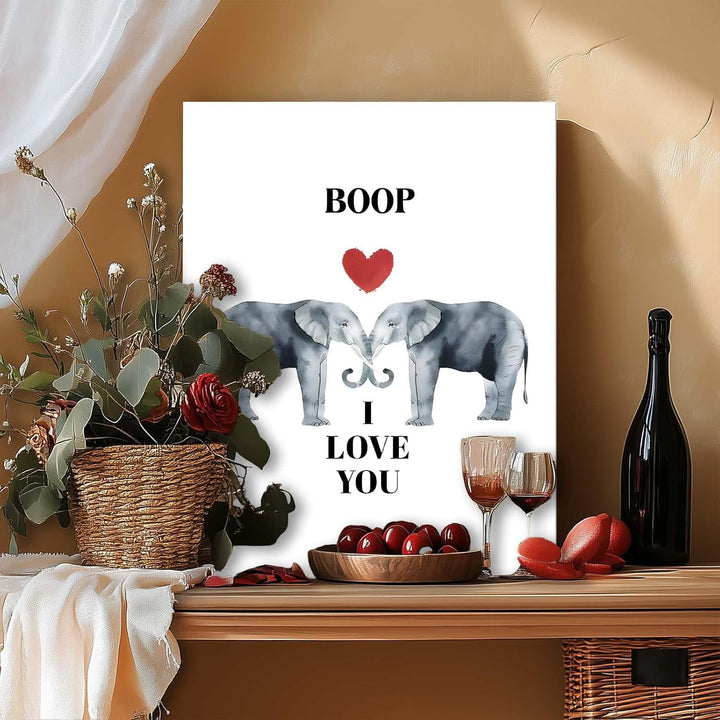 "Boop I Love You" Adorable Elephant