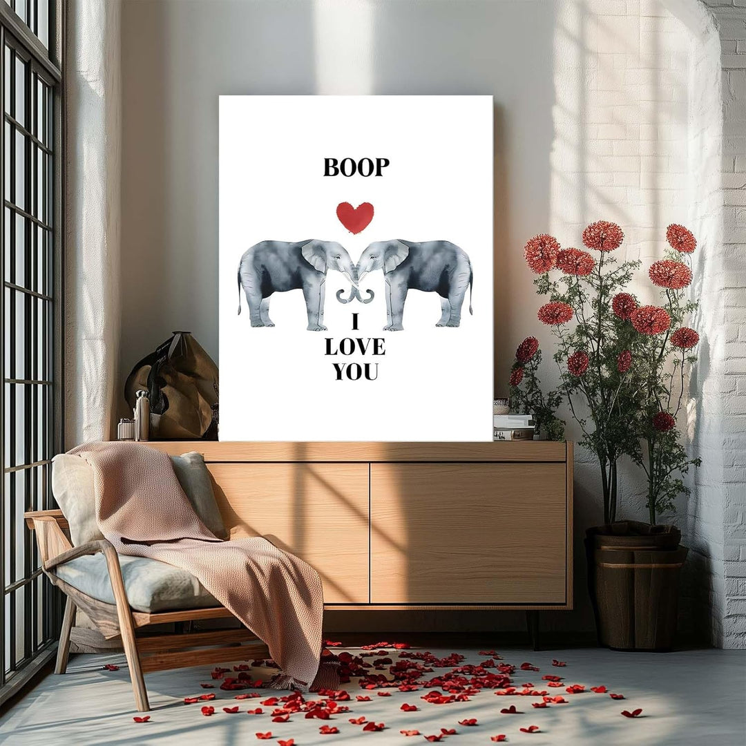 "Boop I Love You" Adorable Elephant