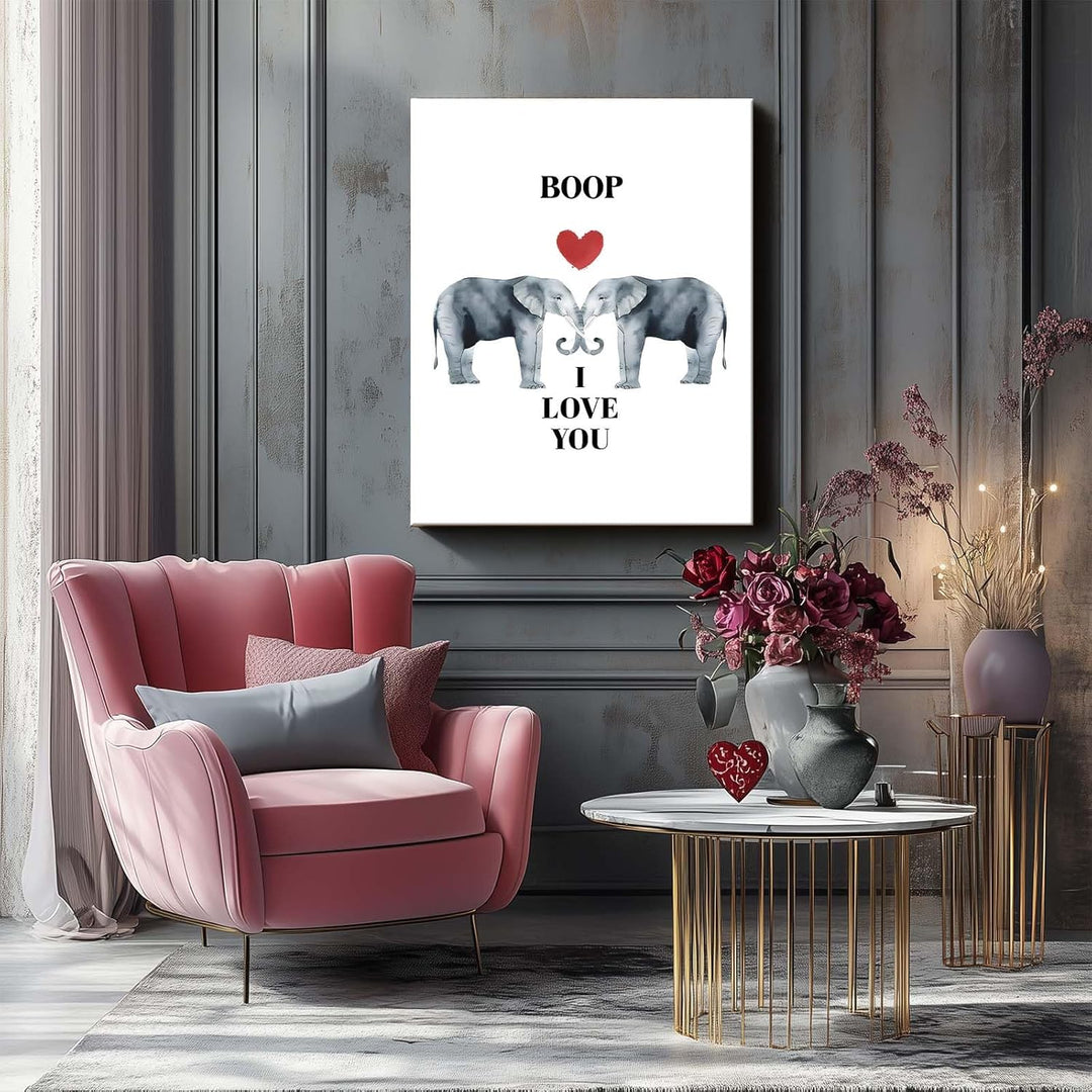 "Boop I Love You" Adorable Elephant