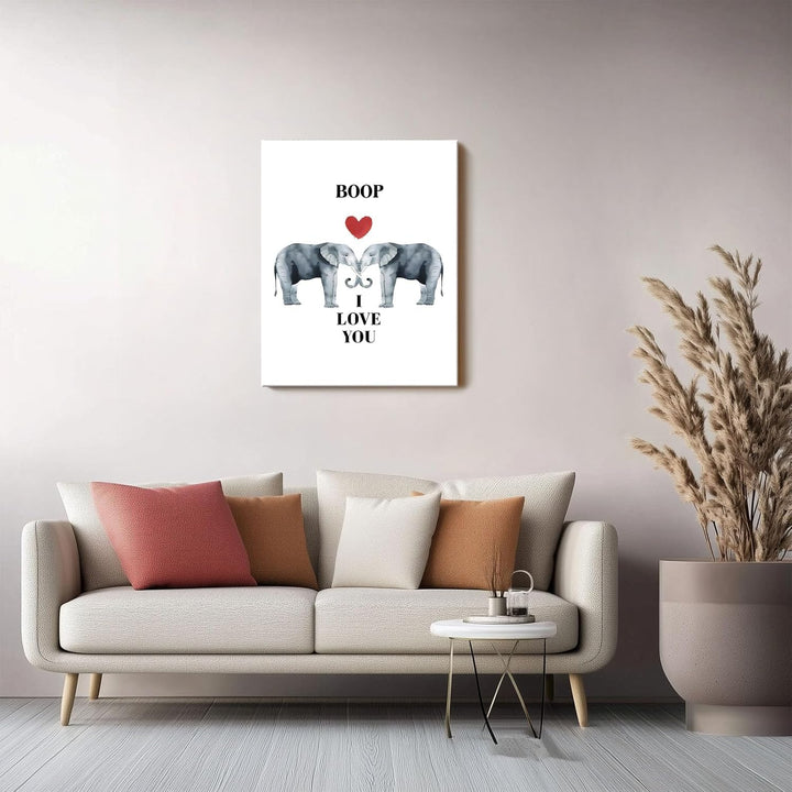 "Boop I Love You" Adorable Elephant