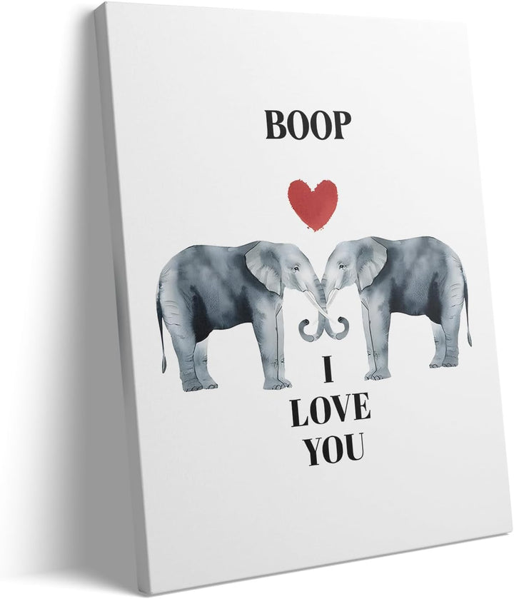 "Boop I Love You" Adorable Elephant
