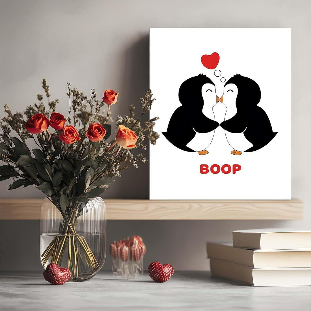"Boop Penguins in Love" Adorable Design