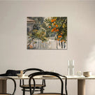 Citrus Garden Fence Watercolor Canvas Wall Art