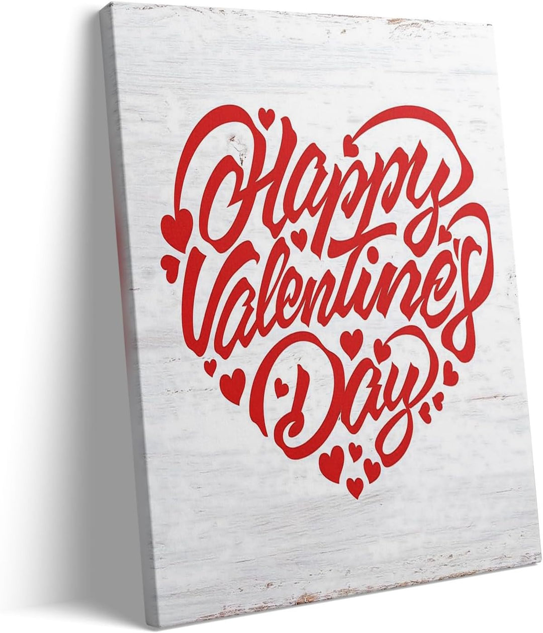 Vintage Print Art Heart-Shaped Happy Valentine's Day Design - Romantic Love