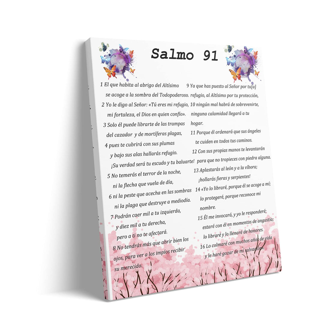 Salmo 91 En Español Para Pared, Psalm 91 Wall Art