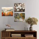 Vintage Blush Peony Floral Canvas Wall Art