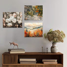 Citrus Garden Fence Watercolor Canvas Wall Art
