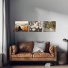 Citrus Garden Fence Watercolor Canvas Wall Art