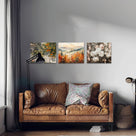 Vintage Blush Peony Floral Canvas Wall Art