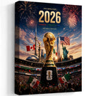 2026 World Soccer Canvas Wall Art – Canada Mexico USA Championship Stadium Print